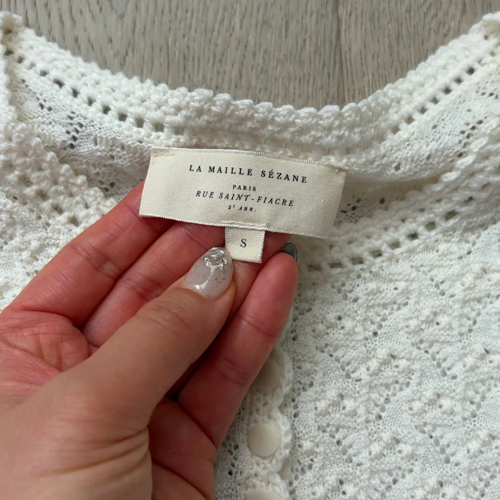 NWOT sezane alexa jumper ecru size small - Picture 5 of 16